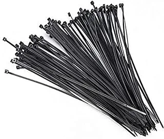 Generic Plastic Ribbon bag 100 pieces - 37 cm - Black