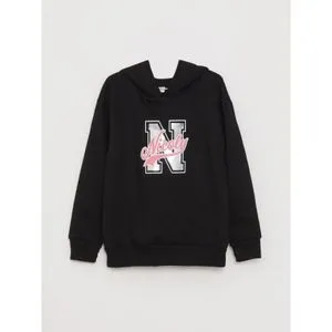 LC Waikiki Hooded Printed Long Sleeve Girl Sweatshirt