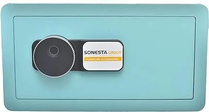 Sonesta 695 Steel Security Safe and Lock Box with Fingerprint Lock 23 * 43 * 35 cm for Secure Cash, Jewelry, ID Documents - Blue