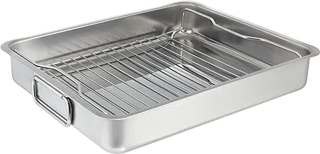 IKEA KONCIS - Roasting tin with Grill Rack, Stainless Steel - 40x32 cm