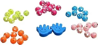 Generic Plastic medium Beads Jewelry Amazing Design With Colorful Material And Various Styles For Girls -MultiColor