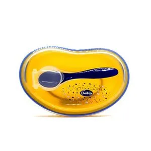 Bubbles Baby Plate Microwave Safe - Yellow