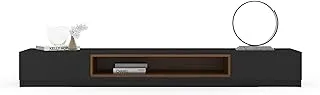 Nine elements-TVU-200-C-M-black TV UNIT 2 leafs and central shelf - 200x25 cm 200 CMx45 CMx25 CM