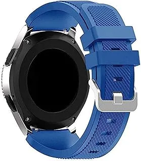 Generic Sport Silicone Bands Straps Bracelet Watch Size 22mm for Huawei Watch GT1, Huawei Watch GT2 46mm, Galaxy S4 46mm, Samsung Active2 44mm, Honor Magic2 46mm - Blue