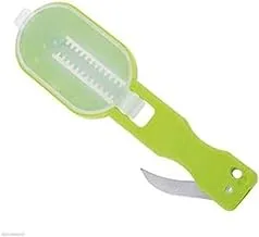 Solution Fish Scale Remover with Cutting Knife (Green)