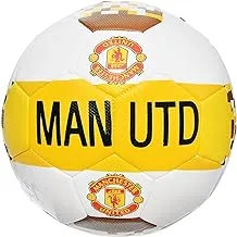 High Quality Football Official Size 5 Man United Design - White Yellow