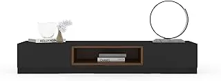 Nine elements-TVU-150-C-M-black TV UNIT 2 leafs and central shelf - 150x25 cm 150CMx45 CMx25 CM