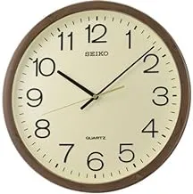 Seiko Wall Clock Quiet Sweep Hand-QXA807B - Cream & Brown