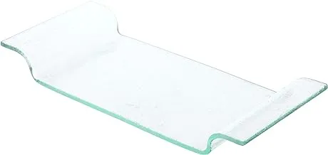 BDK Glass Rectangular Serving Tray, 13x30 cm - Clear