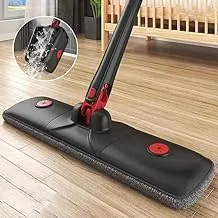 SWOPPLY Mop Flat Standing Microfiber Magic Mop for Floor Cleaning, Home Hands Free Squeeze Mop 360 for Hardwood, Laminate Floor, Stainless-Steel Handle, Bucket Less Mop and Microfiber Refill