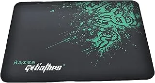 Generic Rezar Rubber Speed Surface Mouse Pad Its Works Great with All Mouse Sensor With Stitched Edges For Gaming 45x35 CM - Black Green