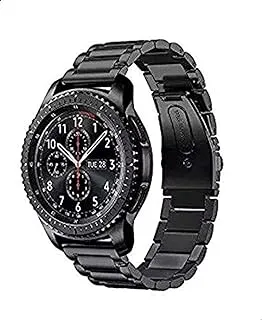 Generic Stainless Steel Smartwatch Band for Samsung Galaxy Gear S3 (Black)