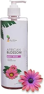 RAW AFRICAN | African Blossom Body Wash | 500 gm | Shower Gel | Organic Cleanser | Gentle Exfoliating | Floral Blend | Vegan | 100% Natural Essential Oils