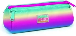 Coral High Kids Three Compartment Pencil case - Color Transition