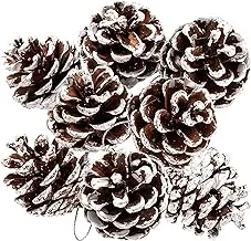 Ascension Christmas Decoration 6 Wooden Pine Cones Hanging Ornaments Bauble Xmas New Year Festival Party Decoration