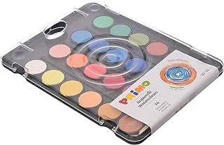 Primo 127A24FN High Quality Watercolours with Paint Brush Pack of 24 Colors - Multi Color