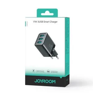 JOYROOM JR-TCN02 3XUSB-A 17W 3.4A MAINS CHARGER - BLACK