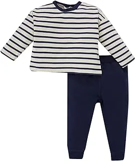 DeFacto Baby Boys Stripped Long sleeve top and plain pants Pyjama Set