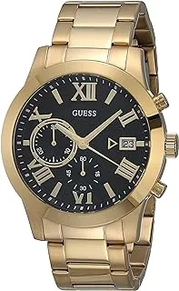 GUESS W0668G8 - WATCH FOR MENS GOLD WITH PLAIN STAINLESS STEEL - CHRONOGRAPH