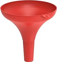 Cosmoplast IFHHKI293RD Plastic Large Funnel, 8 Inches - Red