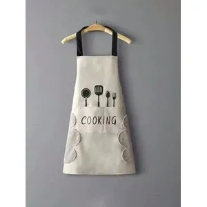 Taha Offer Kitchen Apron With Plush Towels On The Sides And Pocket