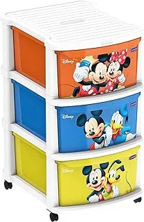 Cosmoplast IFDIFRZST544 Disney Frozen Multipurpose Storage Cabinet With Wheels, 3 Drawers - White