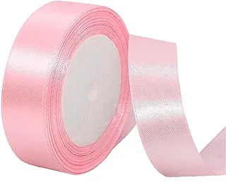 25 Yards Silk Satin Ribbon, DIY Gift Wrapping, Bow Making, Wedding Decorations (Pink)