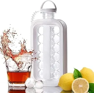 TESSTSY Ice Ball Maker, Portable Ice Maker Bottle Makes 17 Ice Cubes, Ice Cube Molds Bottle Creative Ice Hockey Bubble Ice Maker Kettle for Whiskey/Hockey/Champagne/Juice/Coffee/Beer