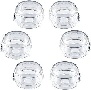 JAHEMU Stove Protection Child Safety Cover Cookware Knob for Child Safety Dedicated Transparent Protection Button for Cookware (Pack of 6)