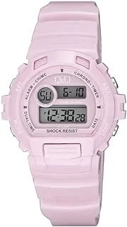 Q&Q Ladies Digital Chronograph Sport Watch Resin Band 5 Alarms Shock Resistant