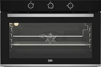 Beko Built-in Gas Oven With Gas Grill - 90 Cm - 2 Fans - Black - BBWHT12104BS