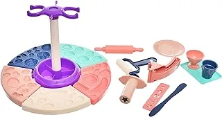 Generic Plastic Clay shapes machine with Happy Color Mud Gourmet Platter And Helps Develop Talent For Children Set of 39 - MultiColor