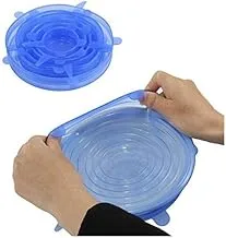 Sannysis Silicone Fresh-Keeping Elastic Bowl Cover Plastic wrap, 6-Piece (Blue)