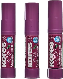 Kores chameleon SAP9427 High Quality Washable Glue Stick 8g Pack of 3 Pieces For Office And School - purple