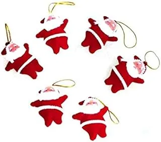 6 pcs Mini Santa dolls Christmas ornaments Christmas decorations Christmas tree decorations, holiday party decorations