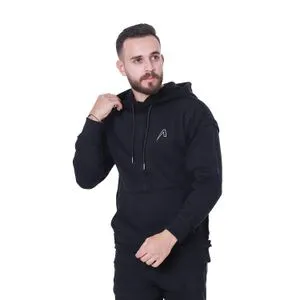 Activ Plain Black Oversized Hoodie