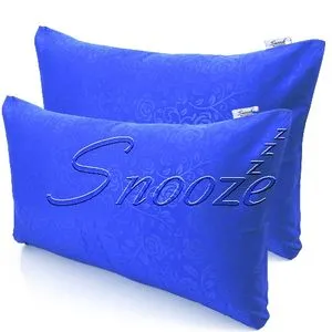 Snooze جاكاريد طقم 2 كيس مخدة مايكروفايبر 50*70 سم - أزرق (تصميم زهور)