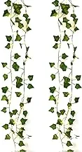 ZONBO 20 LED Artificial Green Ivy Leaf Hanging Lights - 20 LED Lights for Home Wedding Decoration