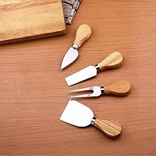 4 Pieces of Stainless Steel with Wood Hand Knife Set, 2725617062811