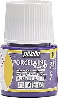 Pebeo Porcelaine 150 Ceramic Paint - Water-Based High-Gloss Color Paints for Porcelain, Premium Art Supplies, Non-Toxic & Heat-Safe, 45 ml Bottle, Parma Violet (024-014)