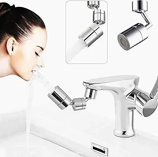 Universal 720° Rotating Splash-Proof Faucet Filter,Plating Filter rotatable Bubbler Faucet Head for Household Kitchen and Bathroom-Faucet Sprayer Attachment (2 Piece-Not Adjustable)