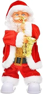 Generic Plastic Animated Christmas Man Figure With Trumpet It Works With Sound System Add More Entertaining For Kids - Multi Color