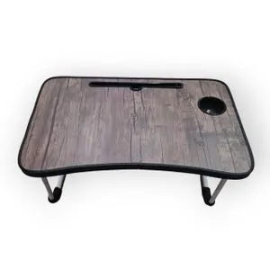 Portable Multi Use Folding Laptop Table - 60*40 Cm - Brown