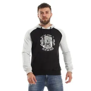 Caesar Mens Printed Hoodie With Front Pockets