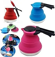 Kettle,Portable Foldable Silicone Kettle Boiled Water Teakettle,Ideal for Hiking Camping and Indoor;Color Shipped Randomly. (2)