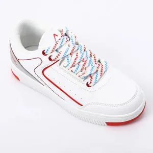 Activ White With Touch Of Red Girls Casual Sneakers