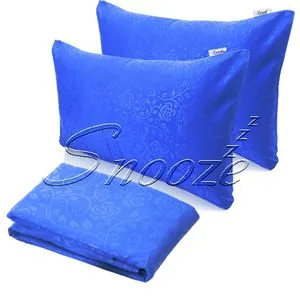 Snooze Fitted Jakared Microfiber Bed Sheet - Blue  (flowery Design)+Free 2 Pillowcases