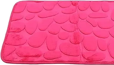 Bath Mat Plush Non-Slip Soft and Highly Absorbent Bathroom Mat for Bathtub Side Mat Fuchsia