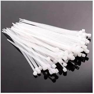 100 Pieces Multi Color Self Locking Cable Ties Multifunctional Cable Ties High Durability Cable Ties (`White, 20cm)