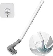 Vinyl Etchings Golf Brush for Bathroom, Long Handle Bath Brush, Silicone Golf Brush for Bathroom, Wall Mounted, Deep Cleaning Tool Cleaning Brush, Curved Angled Design Scrub Brush Cleaner for Bathroom